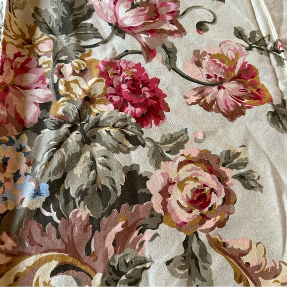 Rare Vintage Ralph Lauren Floral Table Cloth Side Table 100% Cotton - Picture 6 of 9